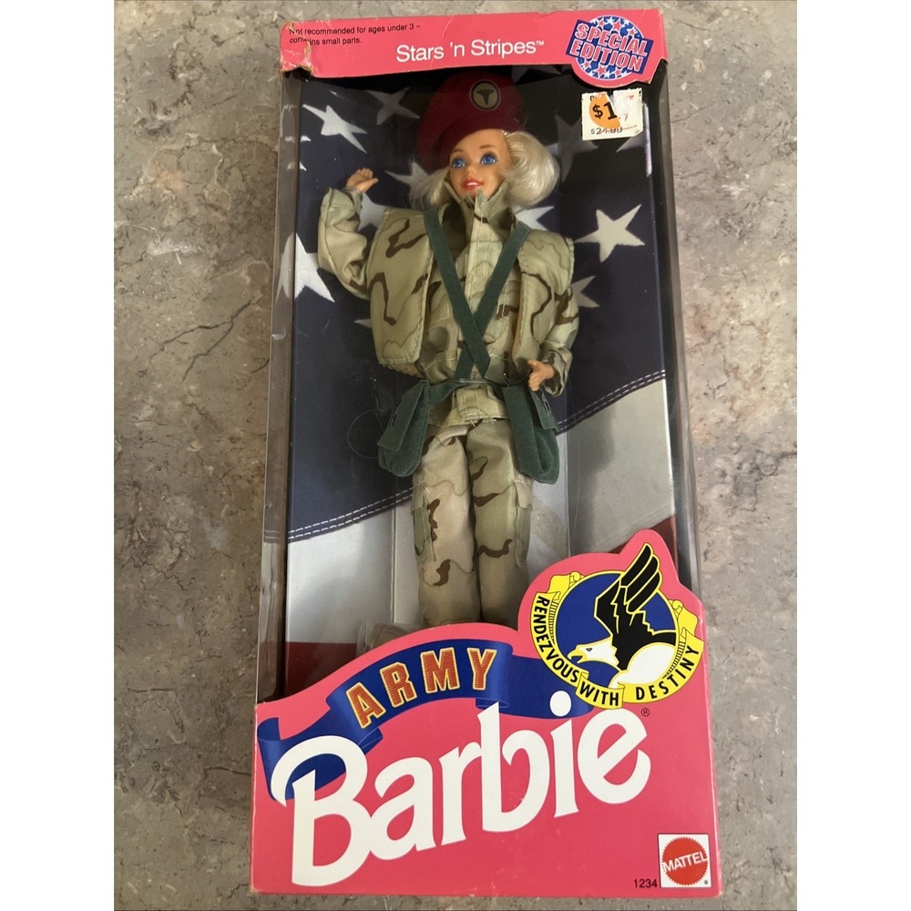 Stars 'n Stripes Special Edition Army Barbie Doll 1992 Mattel